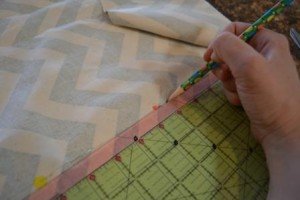 sewing sides of back