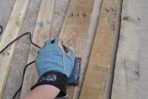 pallet wood photo sand