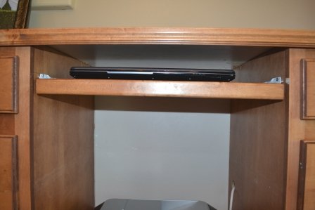 computer station desk finished