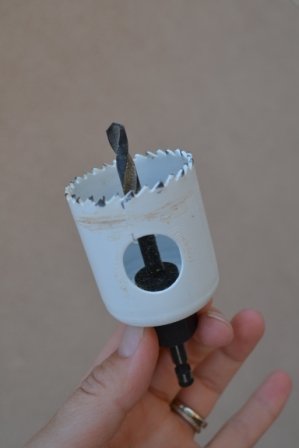 computer station desk hole saw
