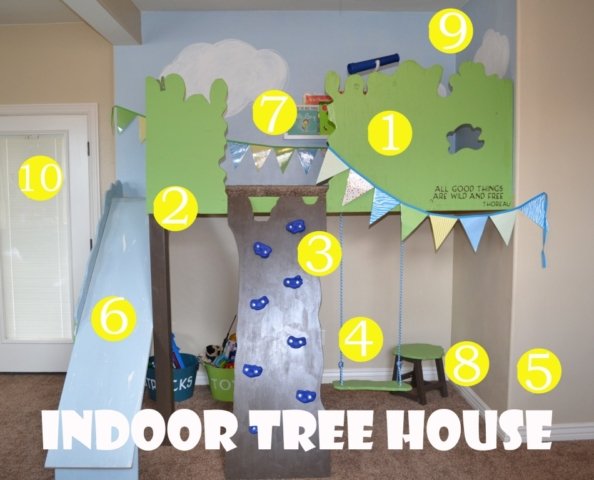 diy indoor treehouse loft playroom