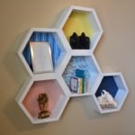 Honeycomb, Hexagon Wall Shelves. Land of Nod Inspired.