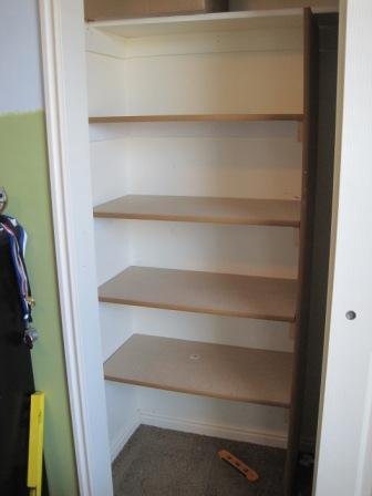 how to build closet storage shelves finished