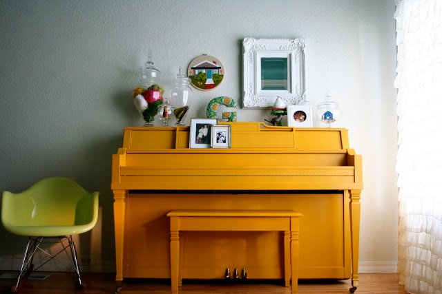 yellow piano
