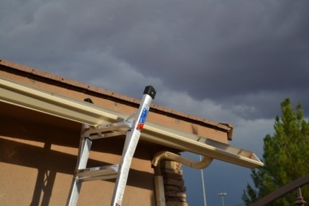 how to fix a rain gutter before