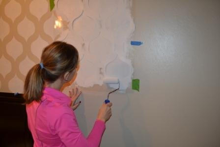 painting, stencil wall