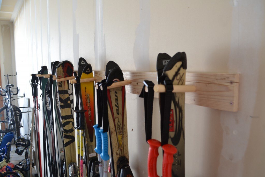 DIY Ski Storage Racks