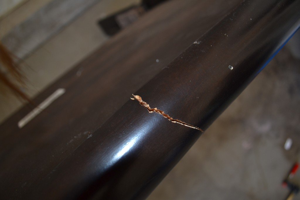 Refinish furniture crack