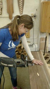 Live Edge Black Walnut Table Making Biscuts