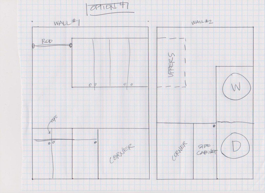 Laundry room revamp option 4 front elevation