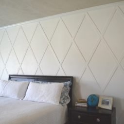 Wood Board Accent Wall in Master Bedroom Part 1 of 2