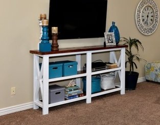 Ana white console table
